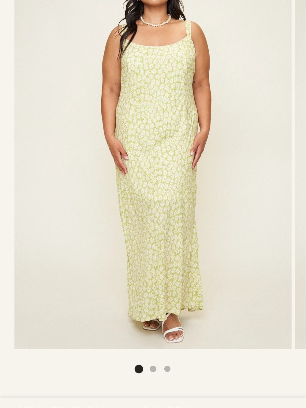 #54 Green Floral Slip Maxi Dress